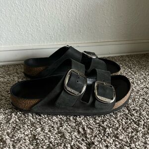 Birkenstock big buckle black Arizona